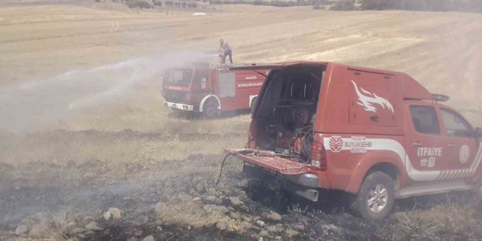 Arguvan’da çıkan anız yangını korkuttu