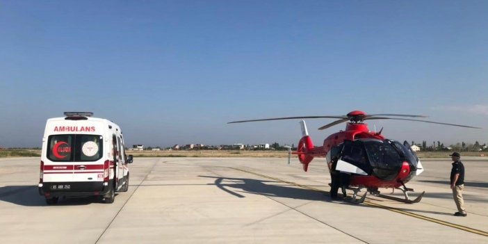 Yenidoğan hasta helikopter ambulansla Diyarbakır’a sevki yapıldı