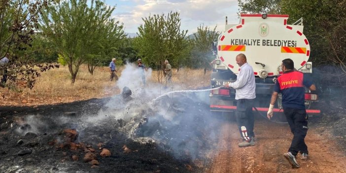 Erzincan'ın Kemaliye ilçesin'de çıkan örtü yangını söndürüldü