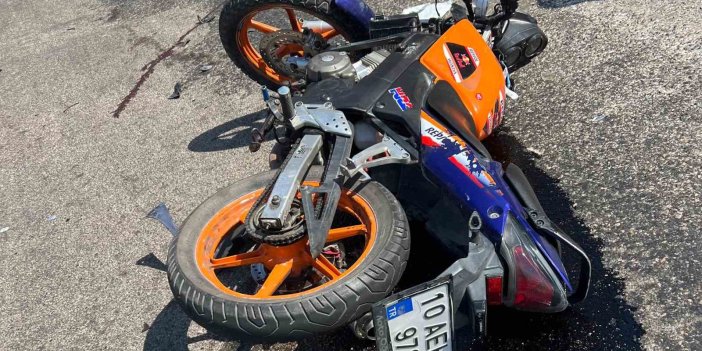Otomobil ile motosiklet çarpıştı: 1 kişi yaralandı