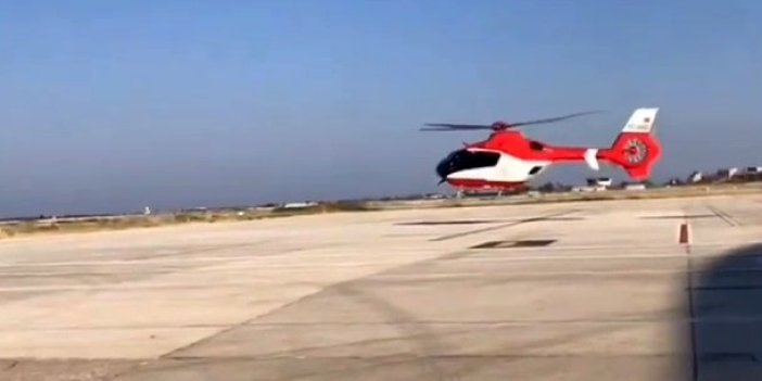 Van'da doğum hastası kadın için ambulans helikopter havalandı