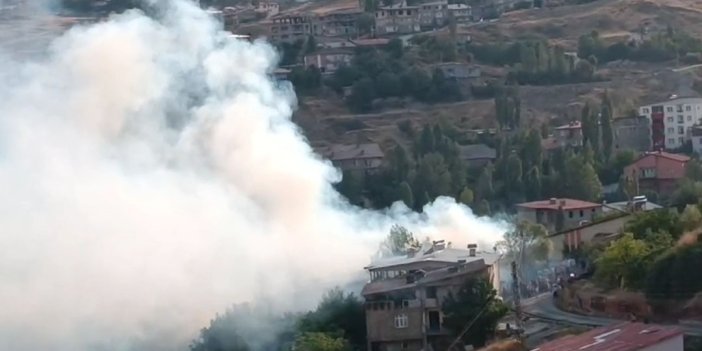 Hakkari’de çıkan yangın korkuttu