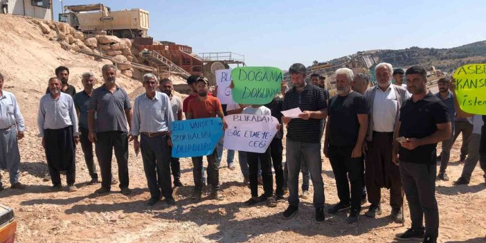 Adıyaman'da köylülerin taş ocağı eylemi