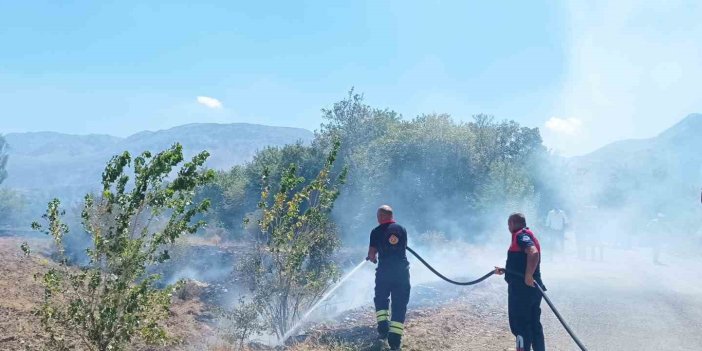 Erzincan'da ağaçlık alanda çıkan yangın itfaiye ekiplerinin müdahalesiyle söndürüldü