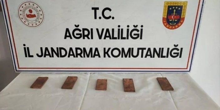 Doğubayazıt'ta 5 kilogram külçe altın ele geçirildi