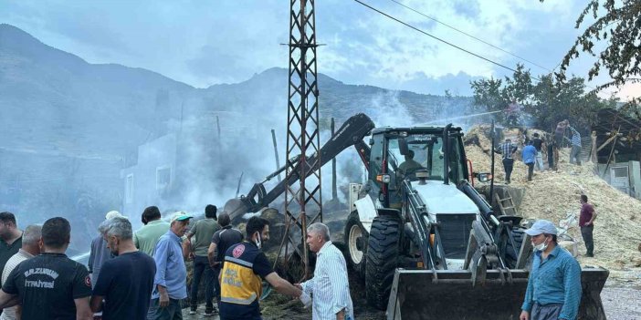 Tortum’da yangın paniği: 2 ev, 1 samanlık, 1 ahır kül oldu