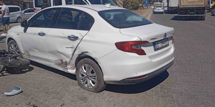 Adıyaman'da otomobil ile motosiklet çarpıştı