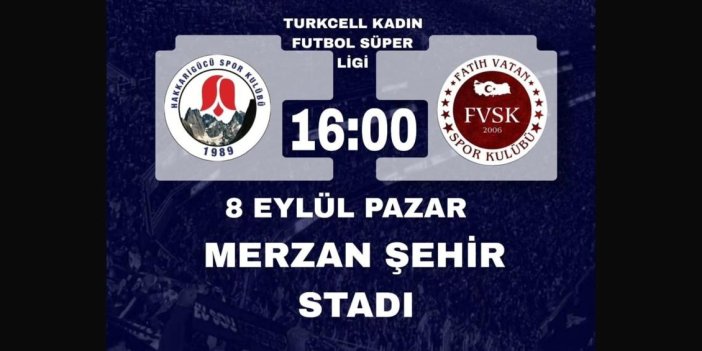 Hakkari Gücü Kadın Futbol Takımı maçına davet