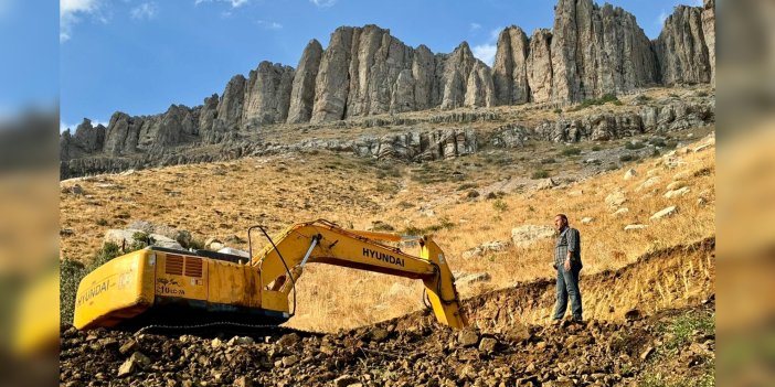 Derecik'te 70 cm çapında su kaynağı bulundu