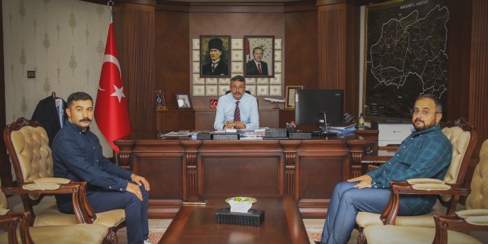 Vali Ali Çelik, Edip Demirci ve Selim Özatak’ı makamında ağırladı