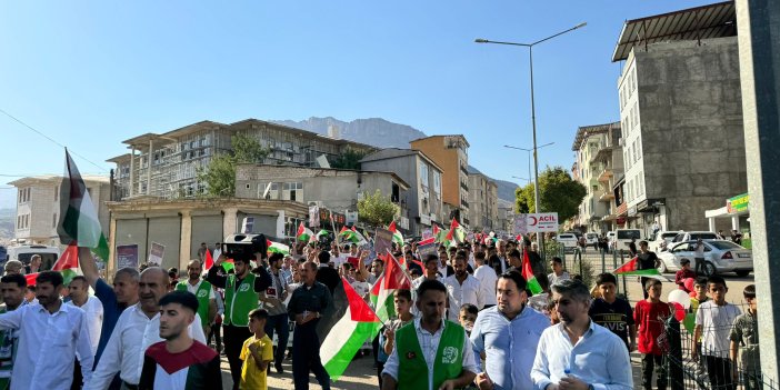 Derecik'te Filistin için yürüyüş düzenlendi