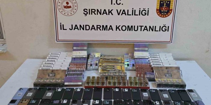 Şırnak’ta jandarma 12 araçta gümrük kaçağı malzeme ele geçirdi