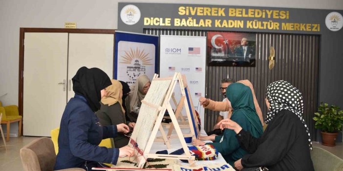 Şanlıurfa'nın Siverek ilçesinde Suriyeli kadınlara yönelik meslek kursları devam ediyor