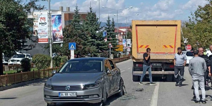 Erzurum’da trafik kazası korkuttu