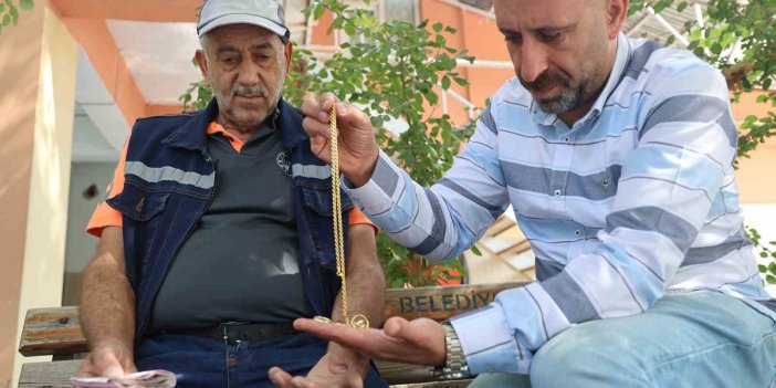 Temizlik görevlisinden insanlık dersi: Altın ve para dolu cüzdanı polise teslim etti