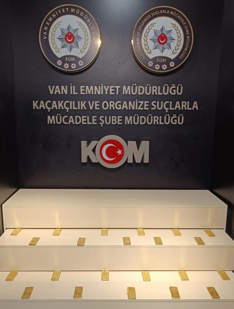 Van'da 66 milyon değerinde, 22 kilogram külçe altın ele geçirildi