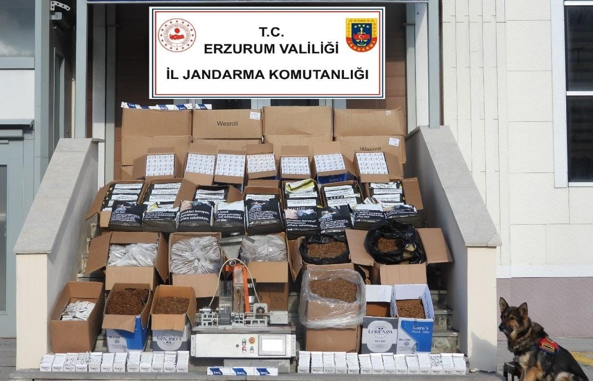 Erzurum’da 5 bin 750 paket kaçak sigara ele geçirildi