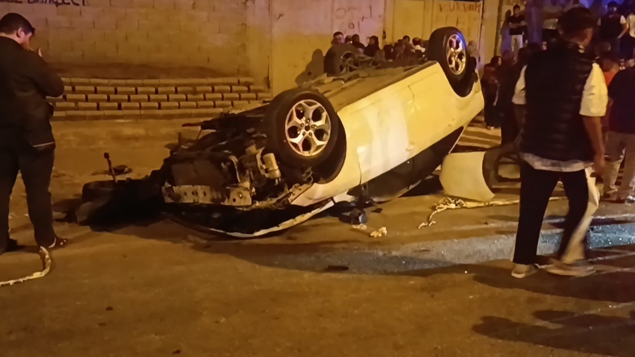 Gaziantep'te savrularak ters dönen otomobilin sürücüsü hayatını kaybetti