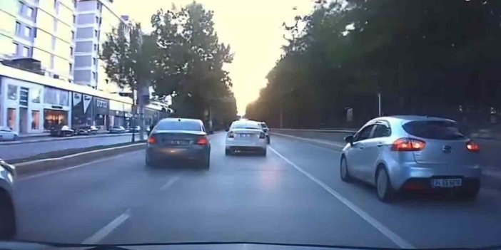 Elazığ’da makas atan sürücü trafiği tehlikeye soktu