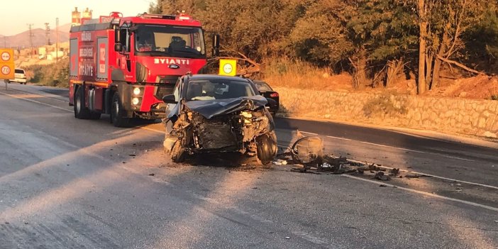 Adıyaman'da iki otomobil çarpıştı: 1 yaralı