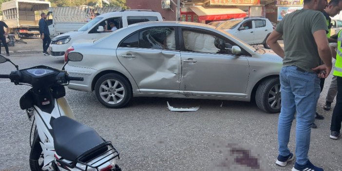 Urfa'da çarptığı otomobilin camına ok gibi saplandı