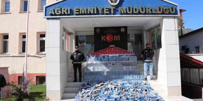 Ağrı’da 181 bin 100 karton kaçak sigara yakaladı