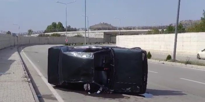 Elazığ’da otomobil takla attı: 1 kişi yaralandı