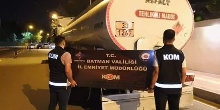 Batman’da 26 ton 424 litre kaçak akaryakıt yakalandı