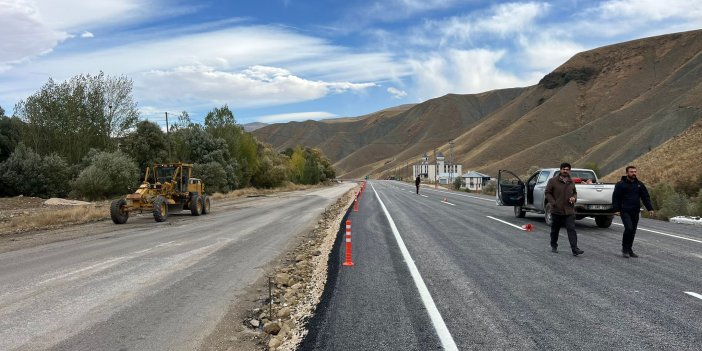 Esendere-Yüksekova yolunda asfaltlama çalışmaları sona yaklaştı