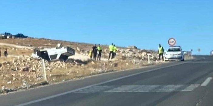 Urfa'da devrilen otomobildeki 5 kişi yaralandı