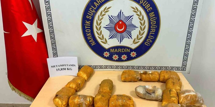 Mardin’de bir araçta 15 kilo 850 gram uyuşturucu madde yakalandı