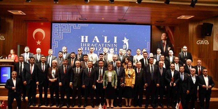 Antep'te halı ihracatının yıldızları ödüllendirildi