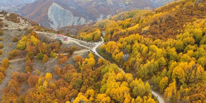 Dersim’de sonbaharın renkleri dron kamerasında