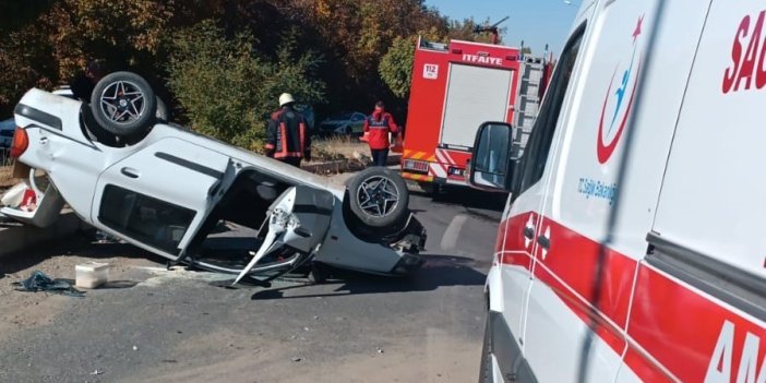 Malatya'da kontrolden çıkan otomobil takla attı: 2 yaralı