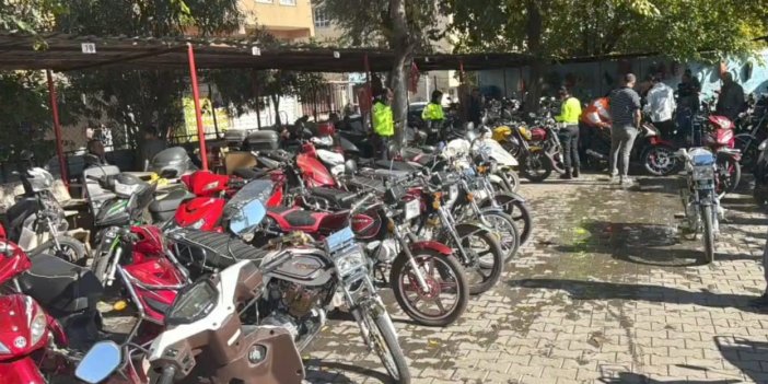 Urfa’da çalıntı ve trafiğe çıkması sakıncalı 16 motosiklet ele geçirildi