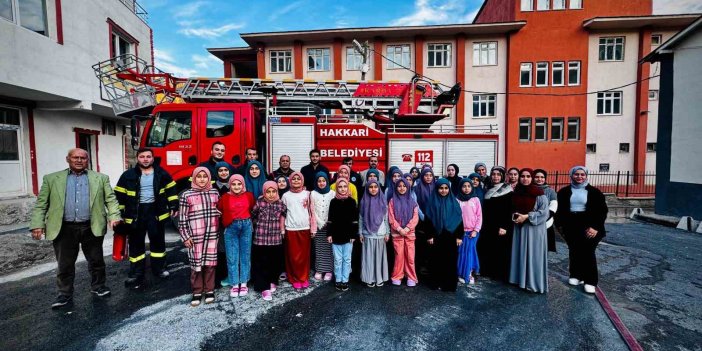 Hakkari’de Kuran kursunda yangın tatbikatı gerçekleştirildi