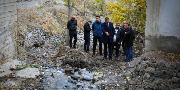 Vali Ali Çelik, Sekaf Deresi ıslah çalışmalarını inceledi