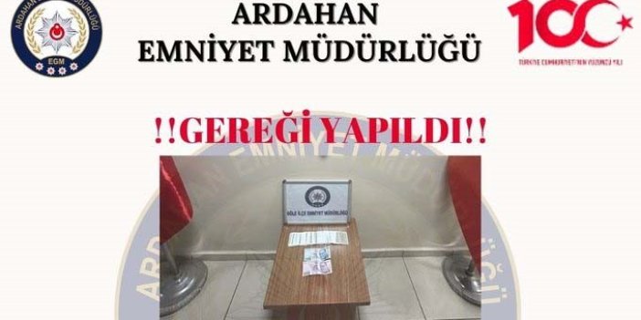 Ardahan'da kumar oynayan 6 kişiye 38 bin 550 TL ceza