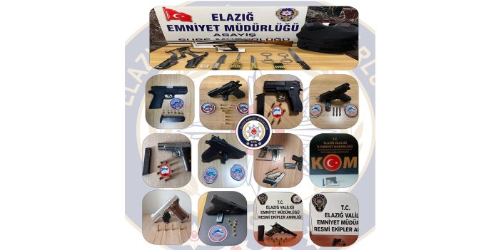 Elazığ’da ruhsatsız tabanca ve tüfek taşıyan 16 kişi yakalandı