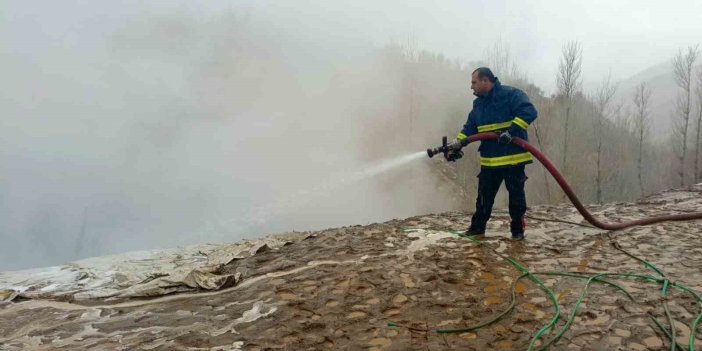 Gevaş'ta ev ve ahır yangını