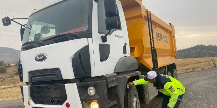 Gölbaşı’nda kış lastiği denetimi yapılıyor