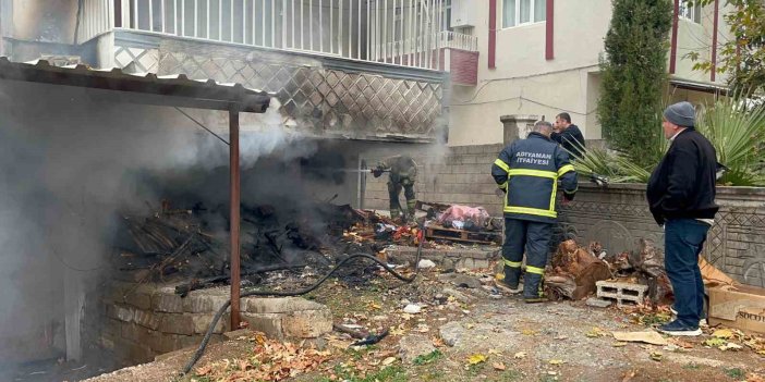 Adıyaman'da yanan klima motoru paniğe neden oldu