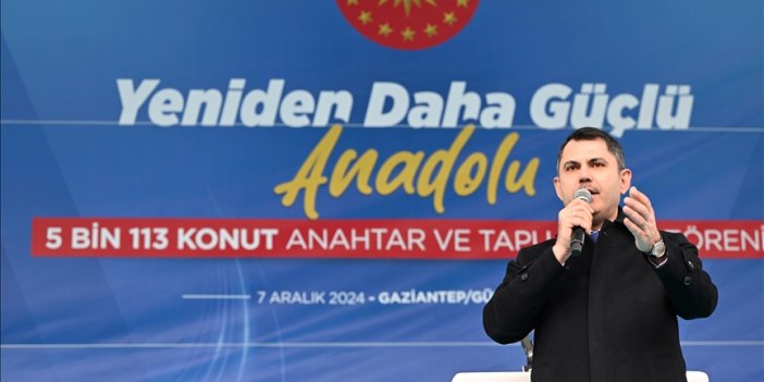 Bakan Kurum: "2024 yılında 200 bin konutu bitirip vatandaşlarımıza teslim edeceğiz"