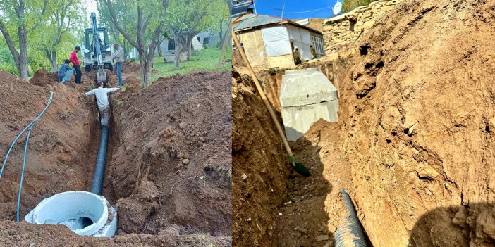 Hakkari İl Özel İdaresi köylerde altyapı çalışmalarını sürdürüyor