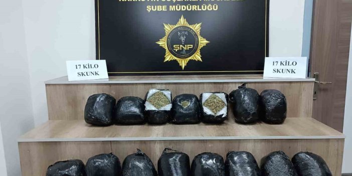 Urfa’da 17 kilo skunk ele geçirildi: 1 gözaltı