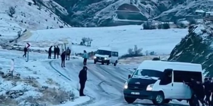 Adıyaman'da buzlanan yollar sürücülere zor anlar yaşattı