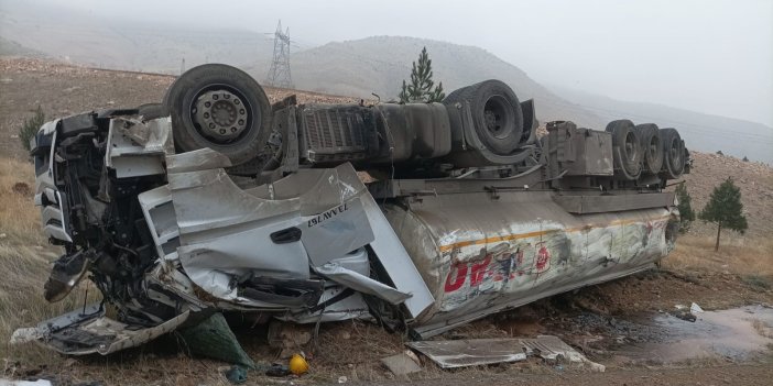 Batman’da petrol yüklü tır devrildi: 1 kişi yaralandı