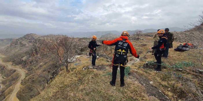 Batman’da bin 500 rakımda mahsur kalan keçi için kurtarma operasyonu düzenlendi