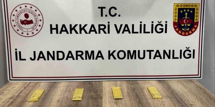 Hakkari’de 4 kilo külçe altın yakalandı