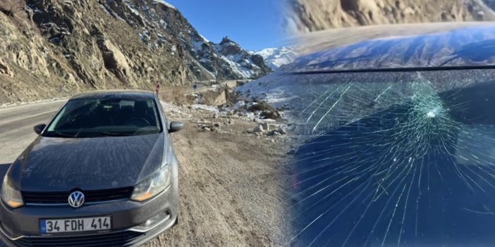 Yeniköprü’de kazalar son bulmuyor: Otomobilin ön camına taşlar düştü